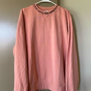 Acne studios logo rib sweatshirt